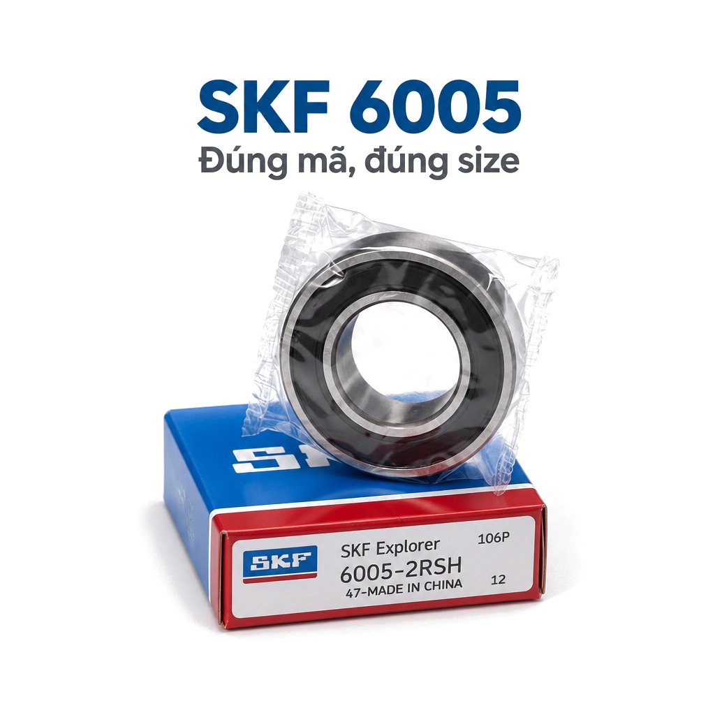 Vòng bi bạc đạn 6005 25x47x12mm SKF — Ảnh hiển thị chính — nền trắng