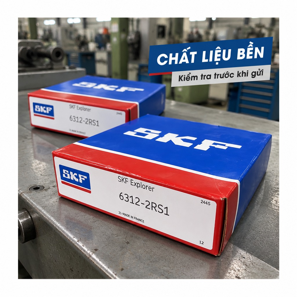 Vòng bi bạc đạn 6312 60x130x31mm SKF — Ảnh phong cách — Chất liệu