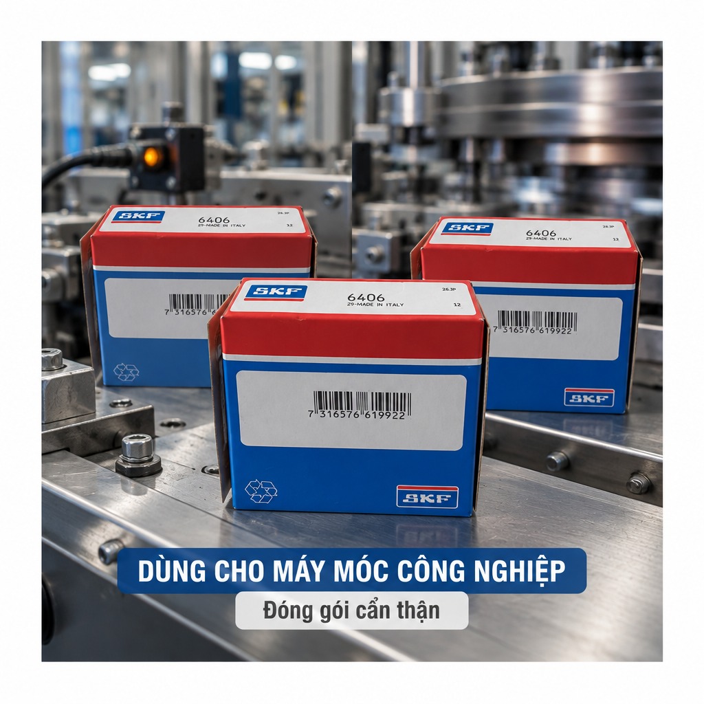Vòng bi bạc đạn 6406 30x90x23mm SKF — Ảnh phong cách — Bối cảnh thực tế