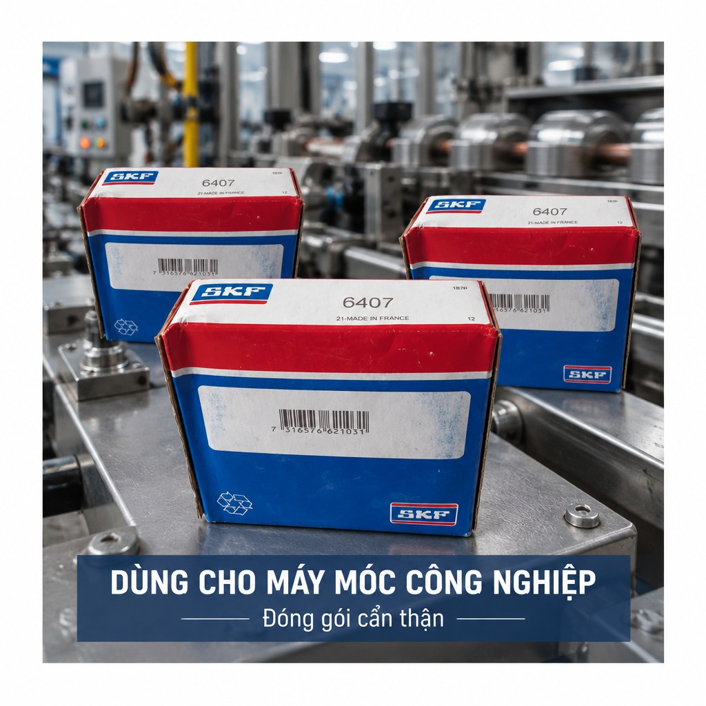 Vòng bi bạc đạn 6407 35x100x25mm SKF — Ảnh phong cách — Bối cảnh thực tế