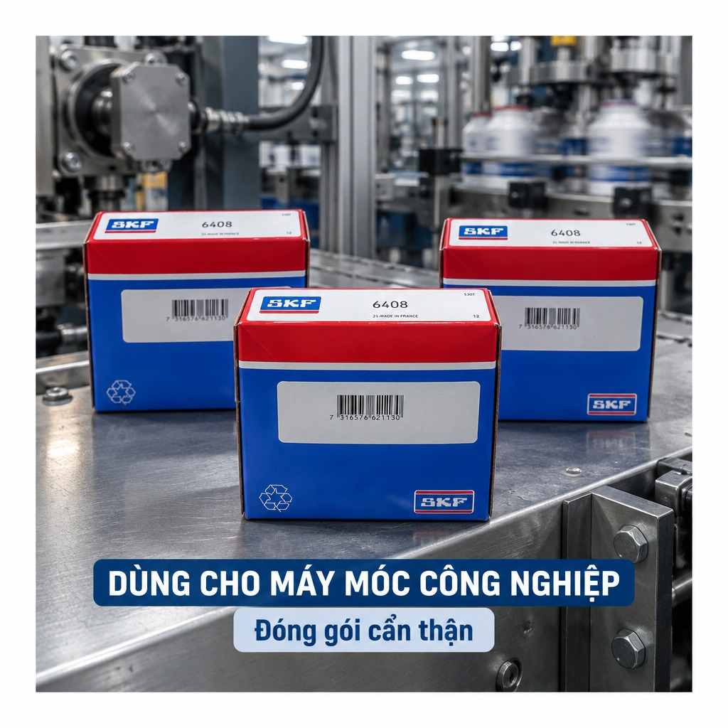 Vòng bi bạc đạn 6408 40x110x27mm SKF — Ảnh phong cách — Bối cảnh thực tế