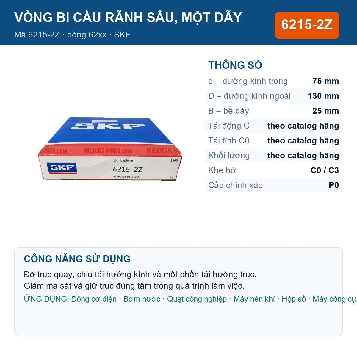 Vòng bi 6215-2Z