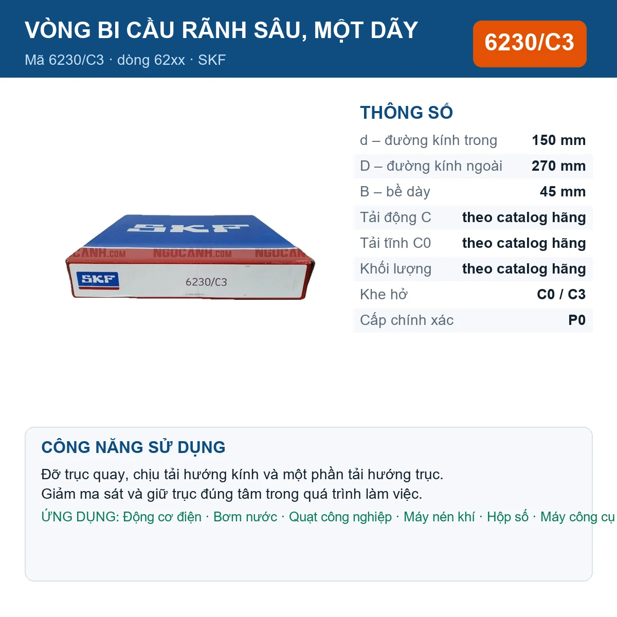 Vòng bi 6230/C3