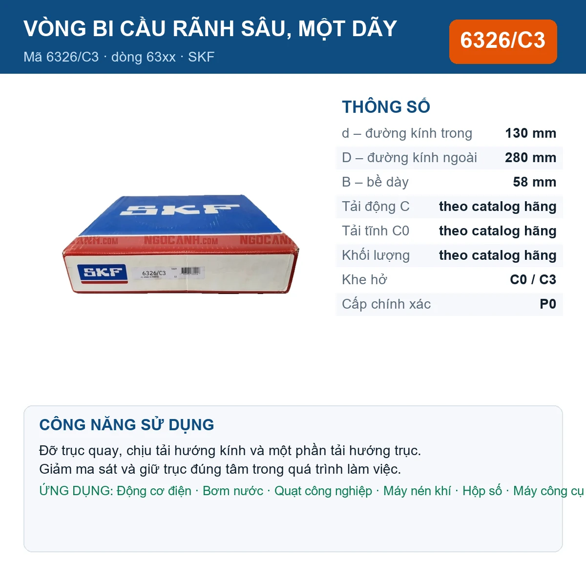 Vòng bi 6326/C3