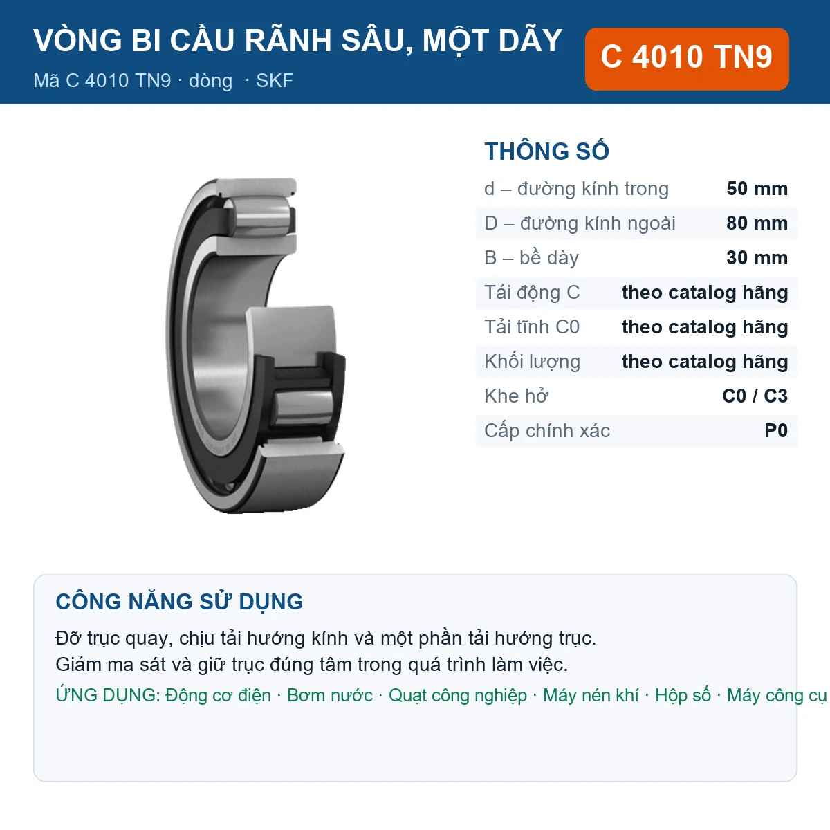 Vòng bi C 4010 TN9