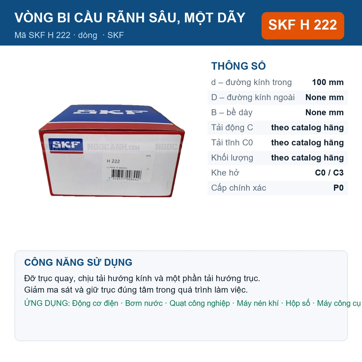 Vòng bi H 222