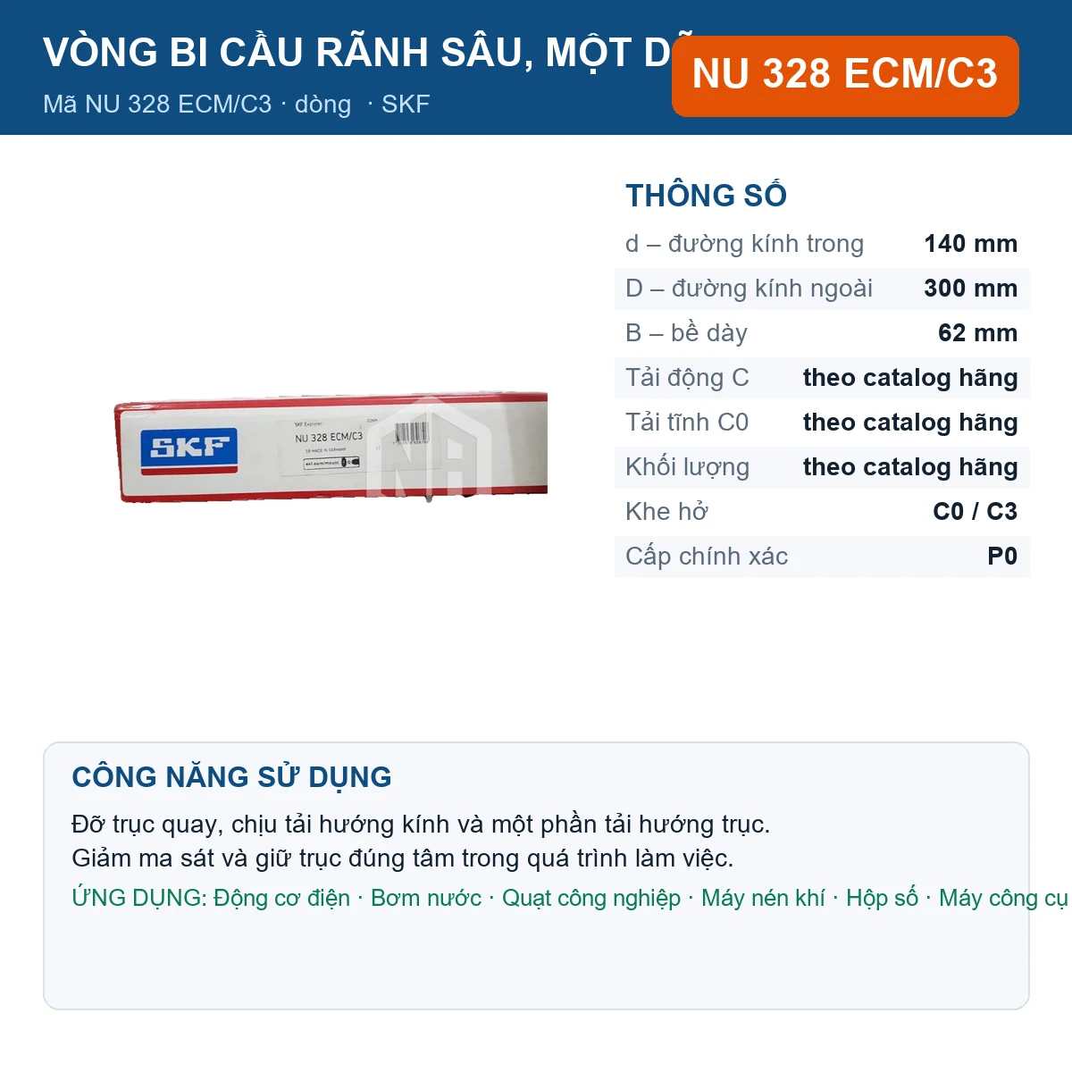 Vòng bi NU 328 ECM/C3